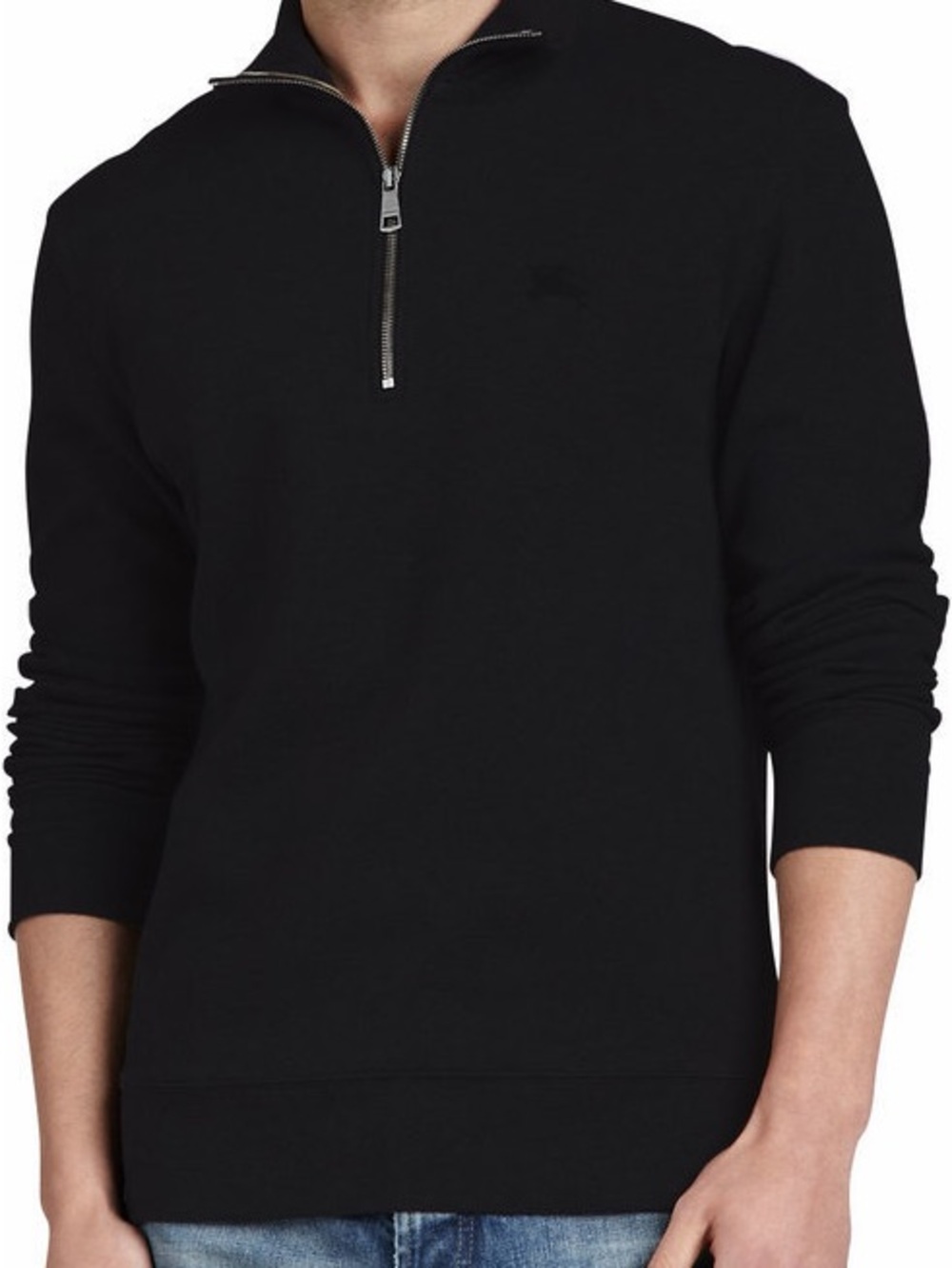 Burberry Black Half-Zip pullover